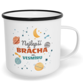 Hrnek plecháček s potiskem na míru - Nejlepší brácha ve vesmíru