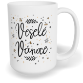 Hrnek klasický velký s vlastním potiskem - Veselé Vánoce