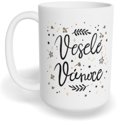 Hrnek klasický velký s vlastním potiskem - Veselé Vánoce