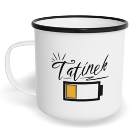 Hrnek plecháček s potiskem na míru - Táta bez energie