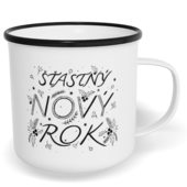 Hrnek plecháček s potiskem na míru - Šťastný nový rok