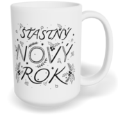 Hrnek klasický velký s vlastním potiskem - Šťastný nový rok