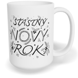 Hrnek klasický velký s vlastním potiskem - Šťastný nový rok