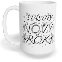Hrnek klasický velký s vlastním potiskem - Šťastný nový rok