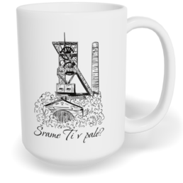 Hrnek klasický velký s vlastním potiskem - Šrame Ti v pale?