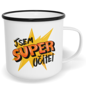 Hrnek plecháček s potiskem na míru - Super učitel