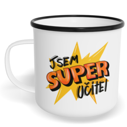 Hrnek plecháček s potiskem na míru - Super učitel