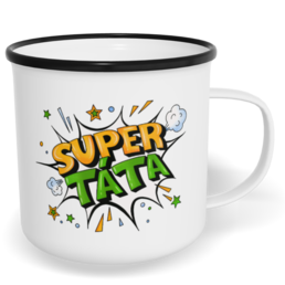 Hrnek plecháček s potiskem na míru - Super táta