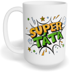 Hrnek klasický velký s vlastním potiskem - Super táta