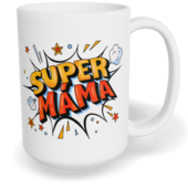 Hrnek klasický velký s vlastním potiskem - Super máma vol. 3