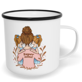 Hrnek plecháček s potiskem na míru - Super máma vol. 2