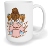 Hrnek klasický velký s vlastním potiskem - Super máma vol. 2