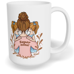 Hrnek klasický velký s vlastním potiskem - Super máma vol. 2