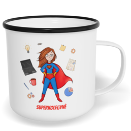 Hrnek plecháček s potiskem na míru - Super kolegyně