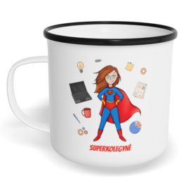 Hrnek plecháček s potiskem na míru - Super kolegyně