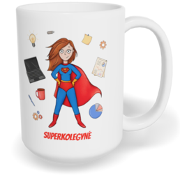 Hrnek klasický velký s vlastním potiskem - Super kolegyně