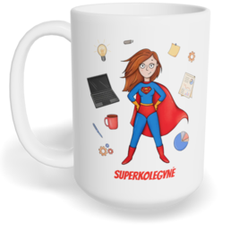 Hrnek klasický velký s vlastním potiskem - Super kolegyně