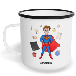 Hrnek plecháček s potiskem na míru - Super kolega