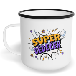 Hrnek plecháček s potiskem na míru - Super dědeček