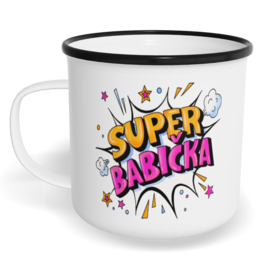 Hrnek plecháček s potiskem na míru - Super babička