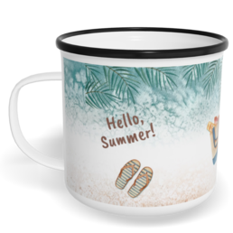 Fotohrnček plecháčik s fotkou a textom - Summer