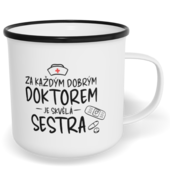 Hrnek plecháček s potiskem na míru - Skvělá sestra