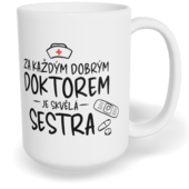 Hrnek klasický velký s vlastním potiskem - Skvělá sestra