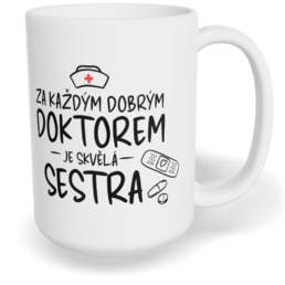Hrnek klasický velký s vlastním potiskem - Skvělá sestra