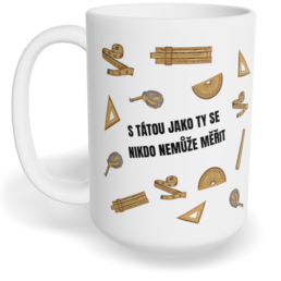 Hrnek klasický velký s vlastním potiskem - S tátou jako ty