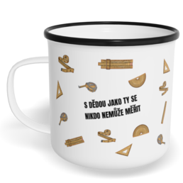 Hrnek plecháček s potiskem na míru - S dědou