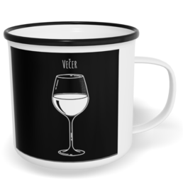 Hrnek plecháček s potiskem na míru - Ráno, večer