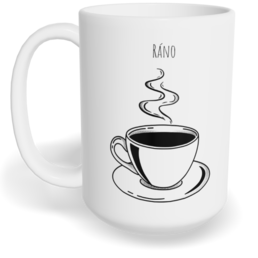 Hrnek klasický velký s vlastním potiskem - Ráno, večer