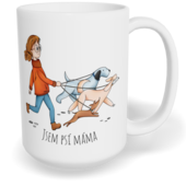 Hrnek klasický velký s vlastním potiskem - Psí máma