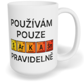 Hrnek klasický velký s vlastním potiskem - Použivám pouze sarkasmus