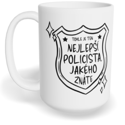 Hrnek klasický velký s vlastním potiskem - Nejlepší policista