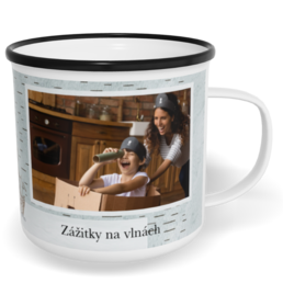 Fotohrnček plecháčik s fotkou a textom - Piráti