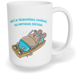 Hrnek klasický velký s vlastním potiskem - Pastička na myši