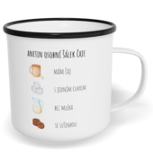 Hrnek plecháček s potiskem na míru - Osobní hrníček s čajem