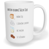 Hrnek klasický velký s vlastním potiskem - Osobní hrníček s čajem