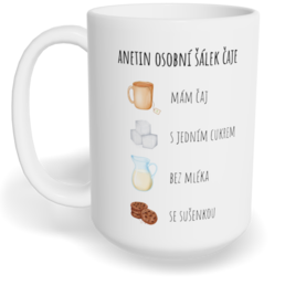 Hrnek klasický velký s vlastním potiskem - Osobní hrníček s čajem