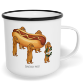 Hrnek plecháček s potiskem na míru - Odpočívej v pokoji