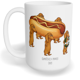 Hrnek klasický velký s vlastním potiskem - Odpočívej v pokoji