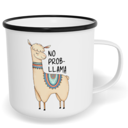 Hrnek plecháček s potiskem na míru - No probllama