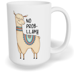 Hrnek klasický velký s vlastním potiskem - No probllama