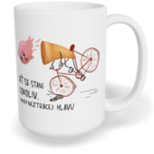 Hrnek klasický velký s vlastním potiskem - Neztrácej hlavu