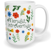 Hrnek klasický velký s vlastním potiskem - Nerušit, introvertuju