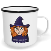 Hrnek plecháček s potiskem na míru - Nepotřebuju makeup, ale kávu