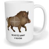 Hrnek klasický velký s vlastním potiskem - Největší kanec v revíru