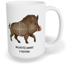 Hrnek klasický velký s vlastním potiskem - Největší kanec v revíru