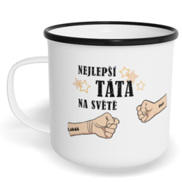 Hrnek plecháček s potiskem na míru - Nejlepší táta na světě vol. 1